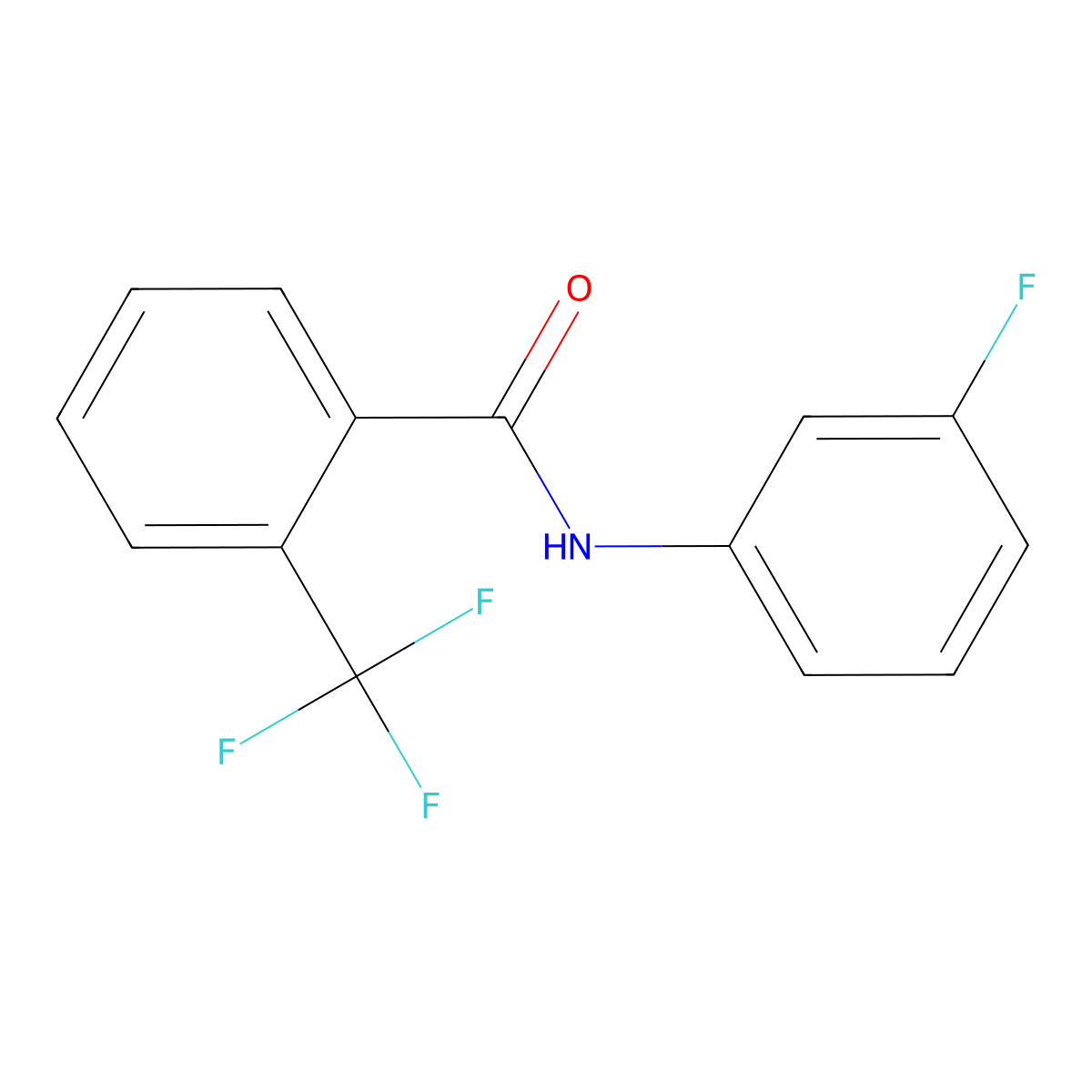 N-(3-fluorophenyl)-2-(trifluoromethyl)benzamide molecular structure, CAS 838888-36-1