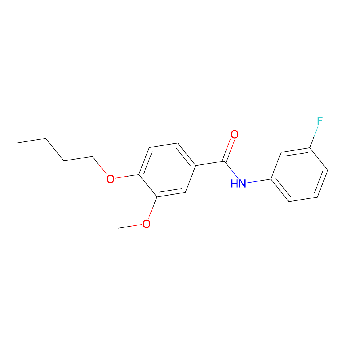 4-butoxy-N-(3-fluorophenyl)-3-methoxybenzamide molecular structure, CAS 838888-43-0