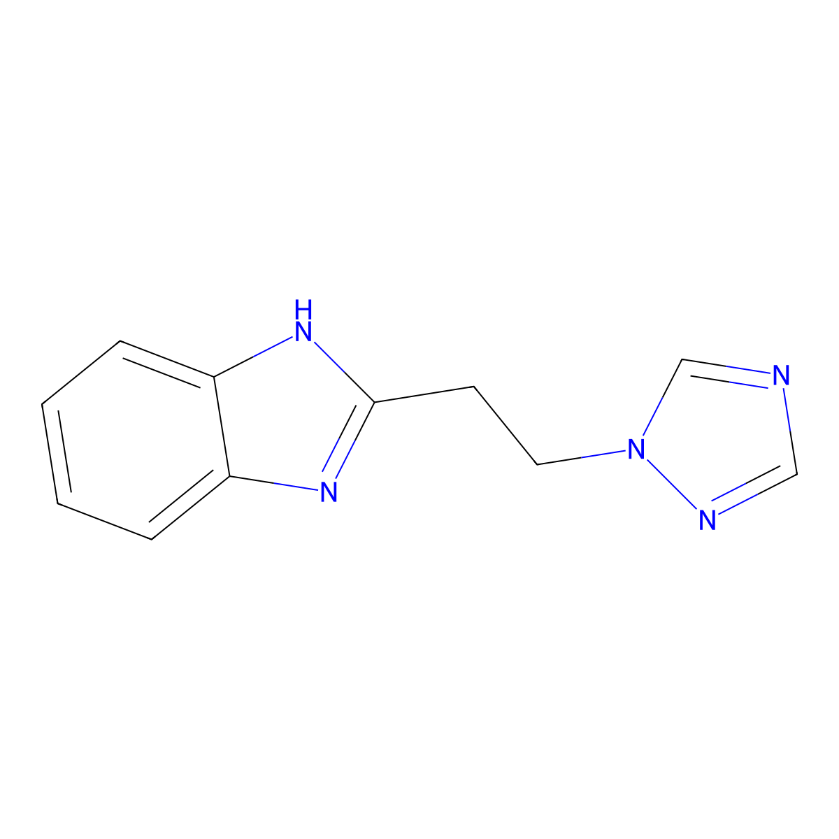 2-[2-(1H-1,2,4-triazol-1-yl)ethyl]-1H-benzimidazole molecular structure, CAS 838888-45-2