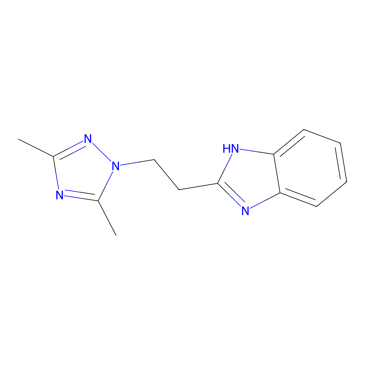 2-[2-(3,5-dimethyl-1,2,4-triazol-1-yl)ethyl]-1H-benzimidazole molecular structure, CAS 838888-74-7