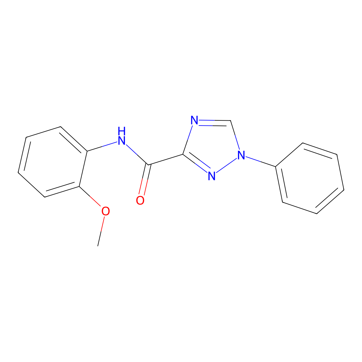 N-(2-methoxyphenyl)-1-phenyl-1,2,4-triazole-3-carboxamide molecular structure, CAS 838889-84-2