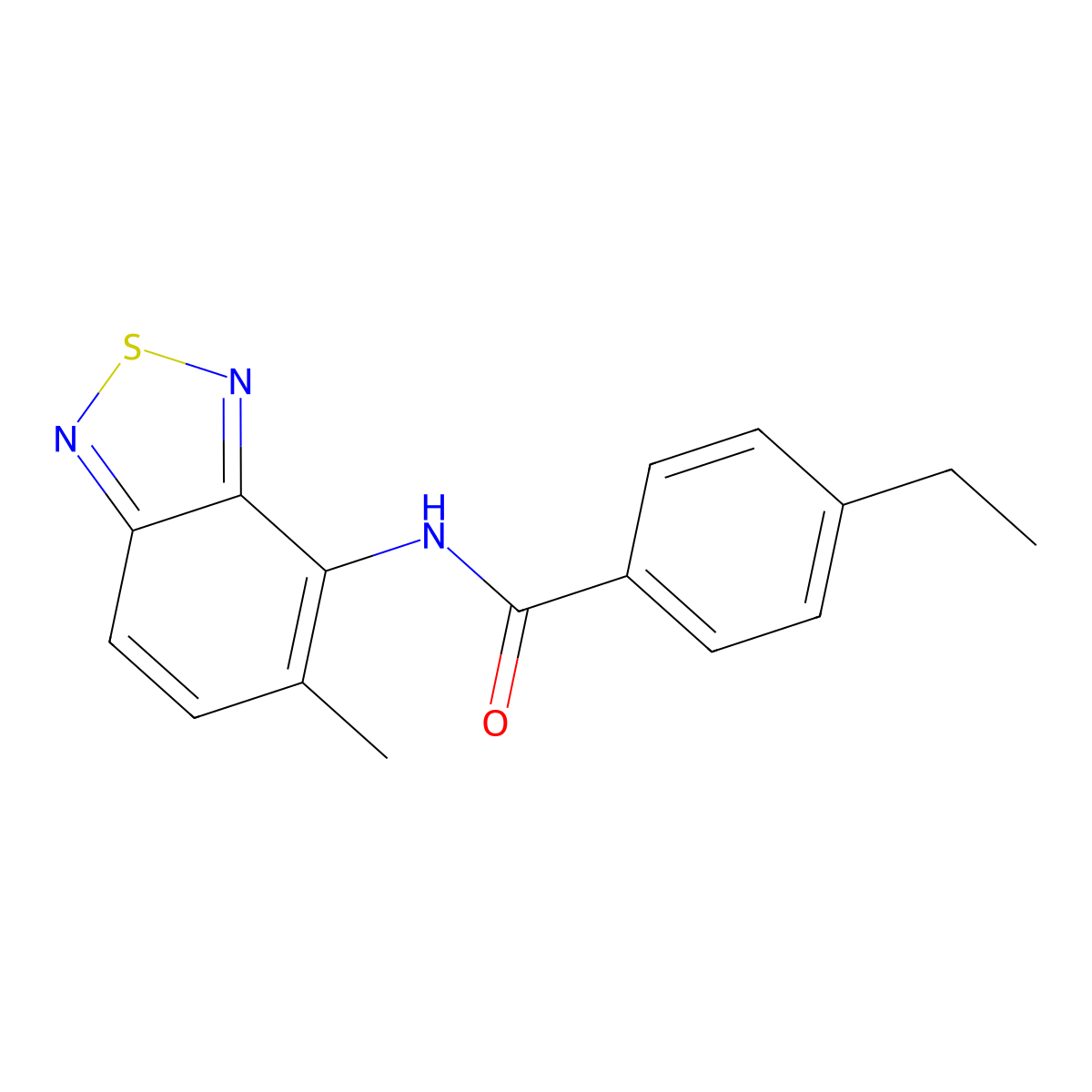 4-ethyl-N-(5-methyl-2,1,3-benzothiadiazol-4-yl)benzamide molecular structure, CAS 838889-87-5