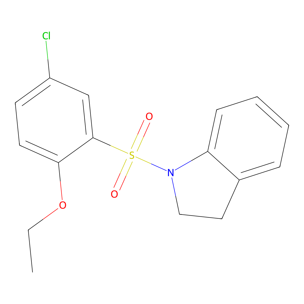 1-[(5-Chloro-2-ethoxyphenyl)sulfonyl]indoline molecular structure, CAS 838889-90-0