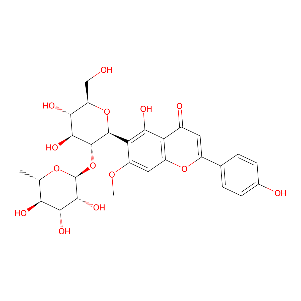 2''-O-Rhamnosylswertisin molecular structure, CAS 83889-78-5