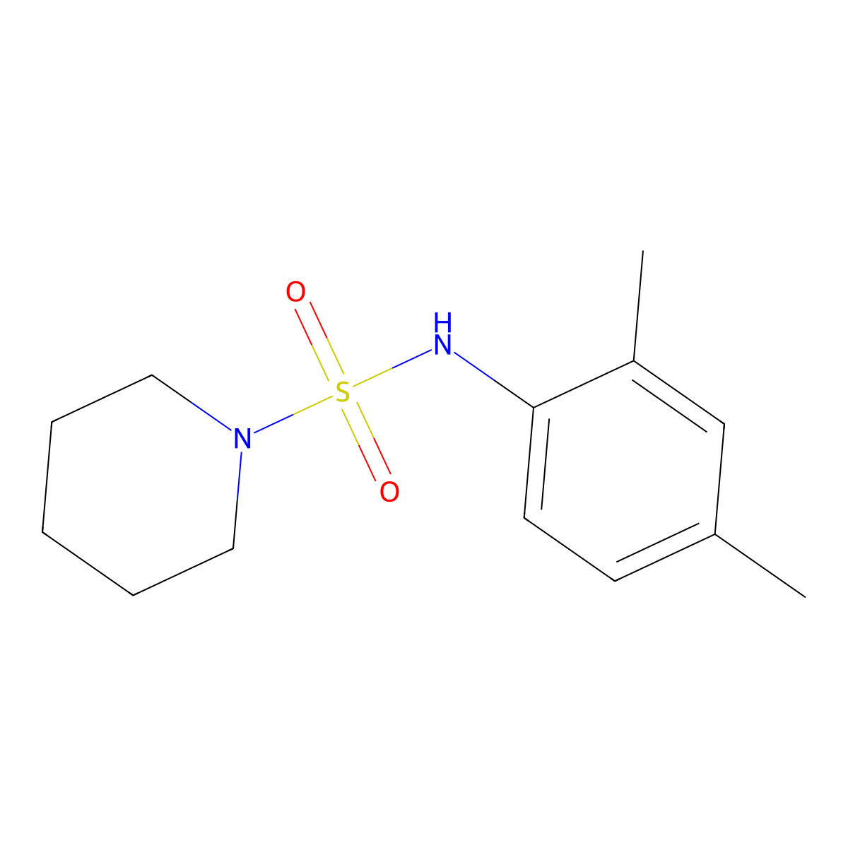 N-(2,4-dimethylphenyl)piperidine-1-sulfonamide molecular structure, CAS 838890-04-3