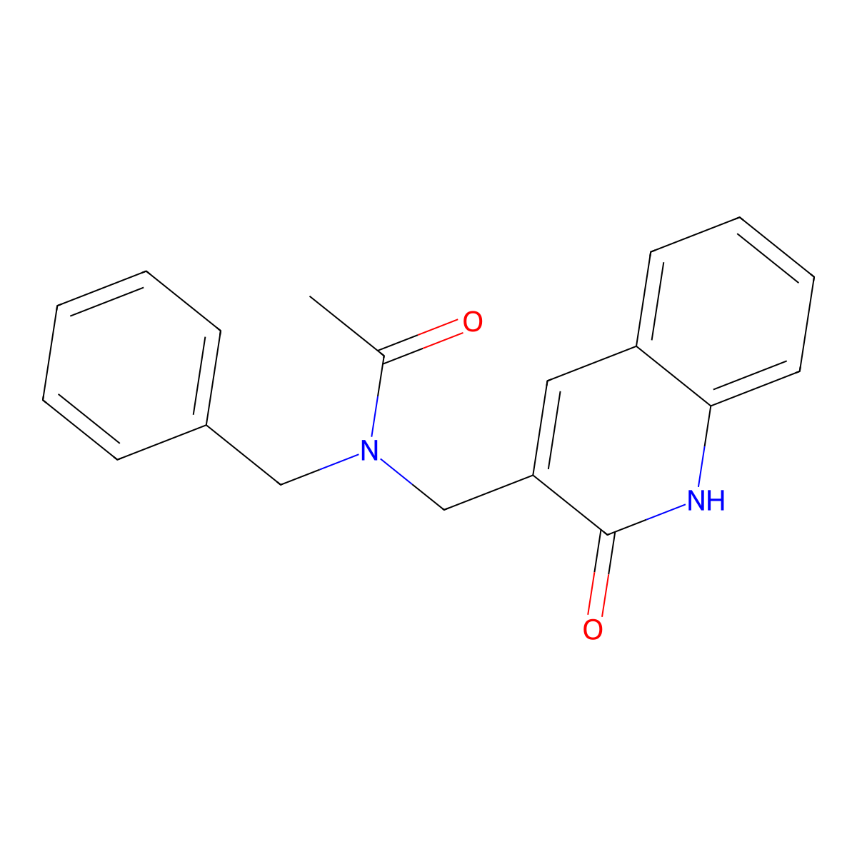 N-benzyl-N-[(2-oxo-1H-quinolin-3-yl)methyl]acetamide molecular structure, CAS 838890-48-5