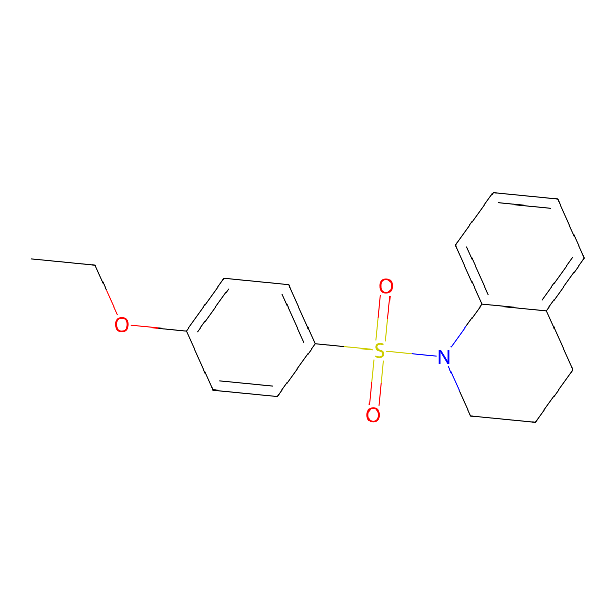 1-(4-ethoxyphenyl)sulfonyl-3,4-dihydro-2H-quinoline molecular structure, CAS 838891-13-7