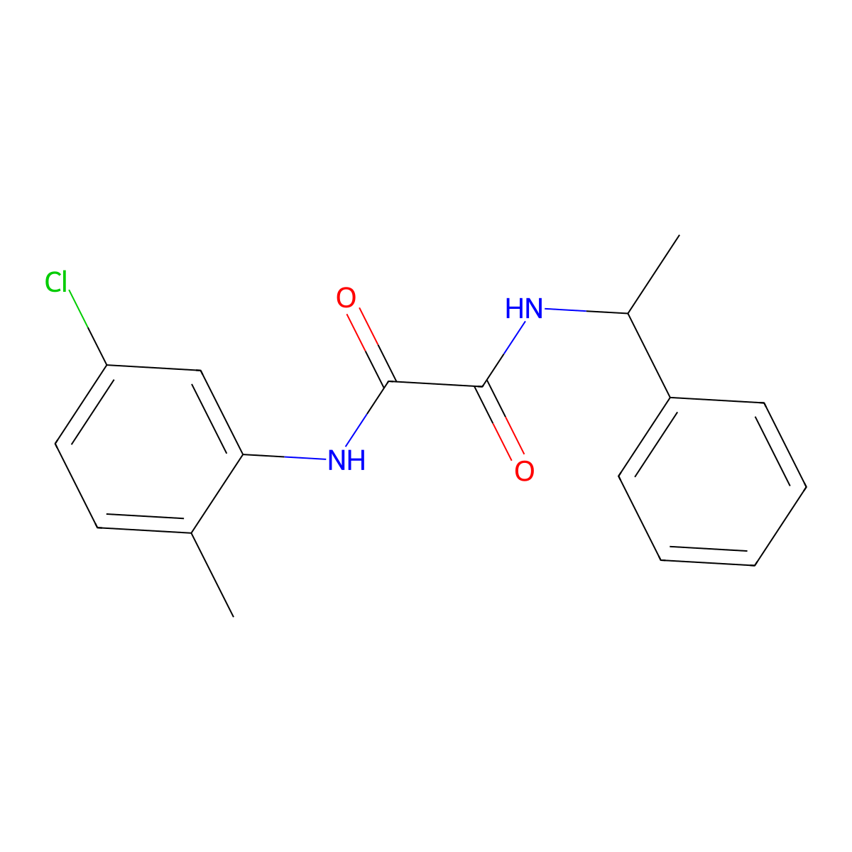 N-(5-chloro-2-methylphenyl)-N'-(1-phenylethyl)oxamide molecular structure, CAS 838891-15-9