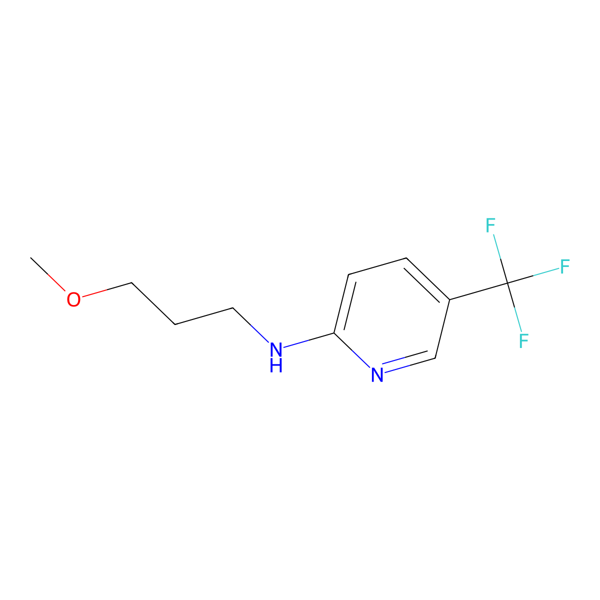 N-(3-methoxypropyl)-5-(trifluoromethyl)pyridin-2-amine molecular structure, CAS 838891-60-4