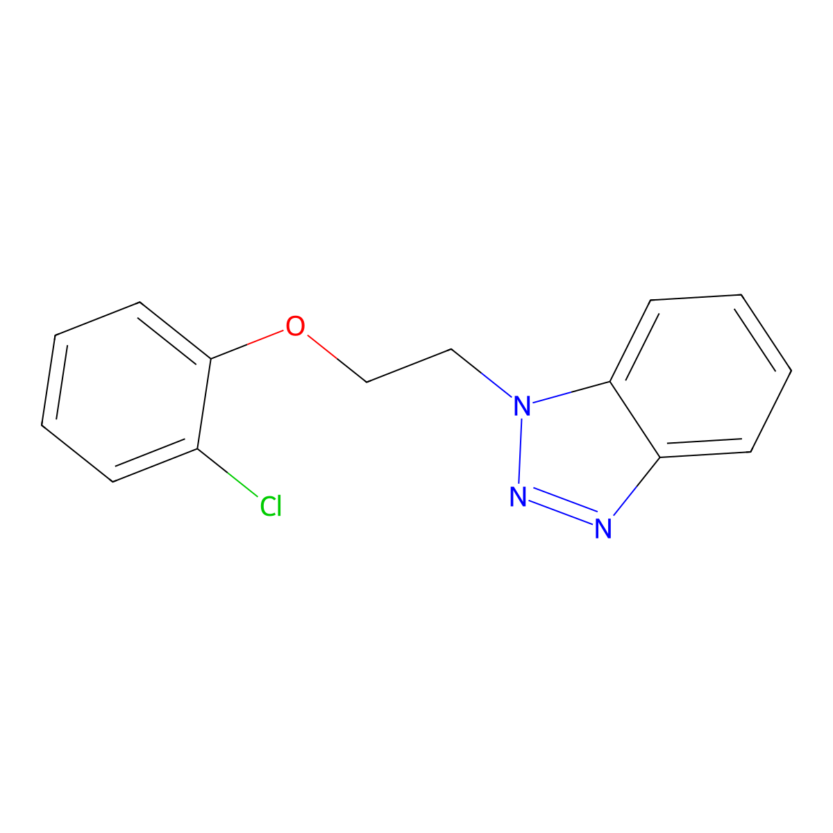 1-[2-(2-Chlorophenoxy)ethyl]benzotriazole molecular structure, CAS 838891-66-0