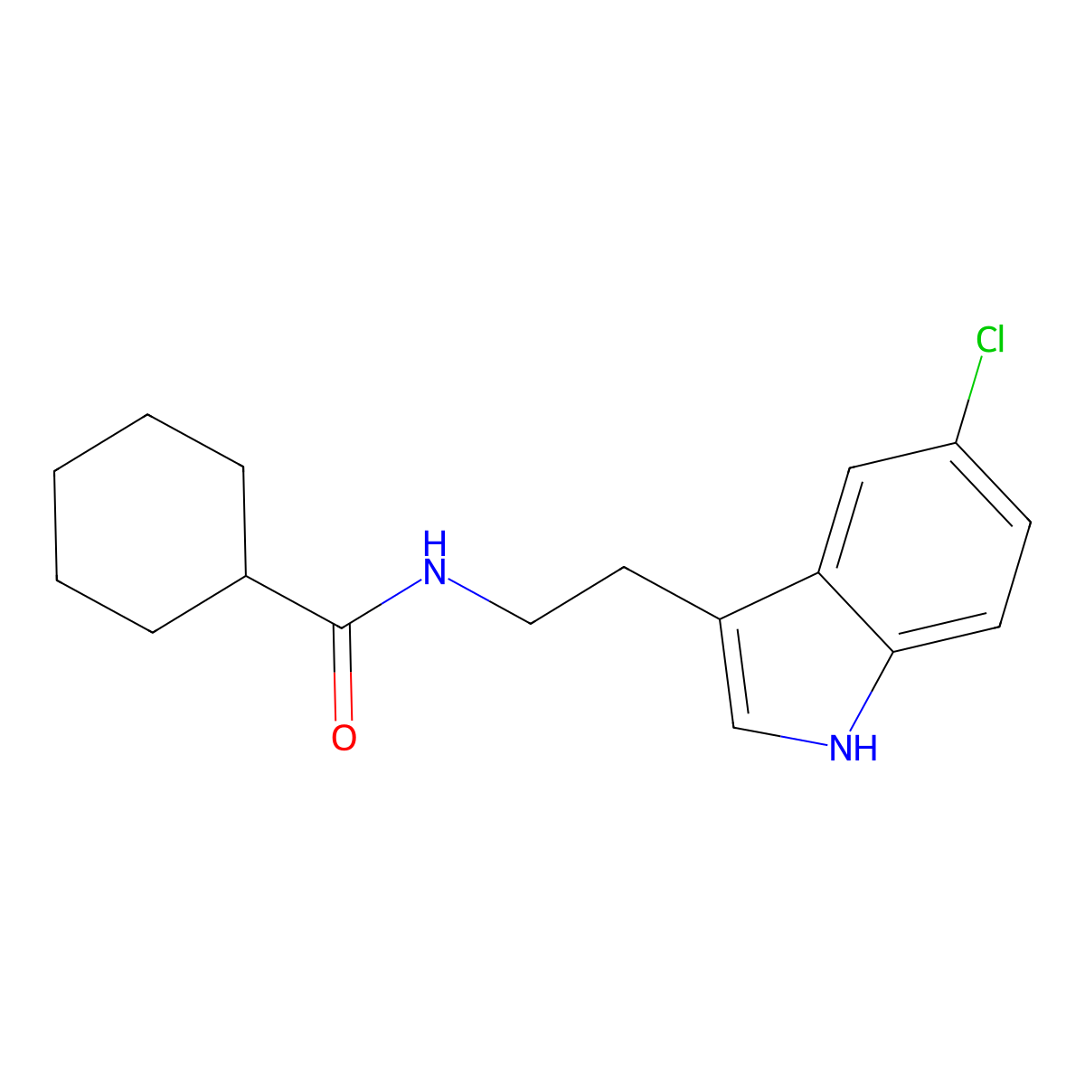 N-[2-(5-chloro-1H-indol-3-yl)ethyl]cyclohexanecarboxamide molecular structure, CAS 838891-83-1
