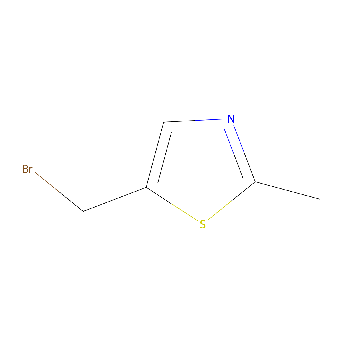 5-(Bromomethyl)-2-methyl-1,3-thiazole molecular structure, CAS 838892-95-8