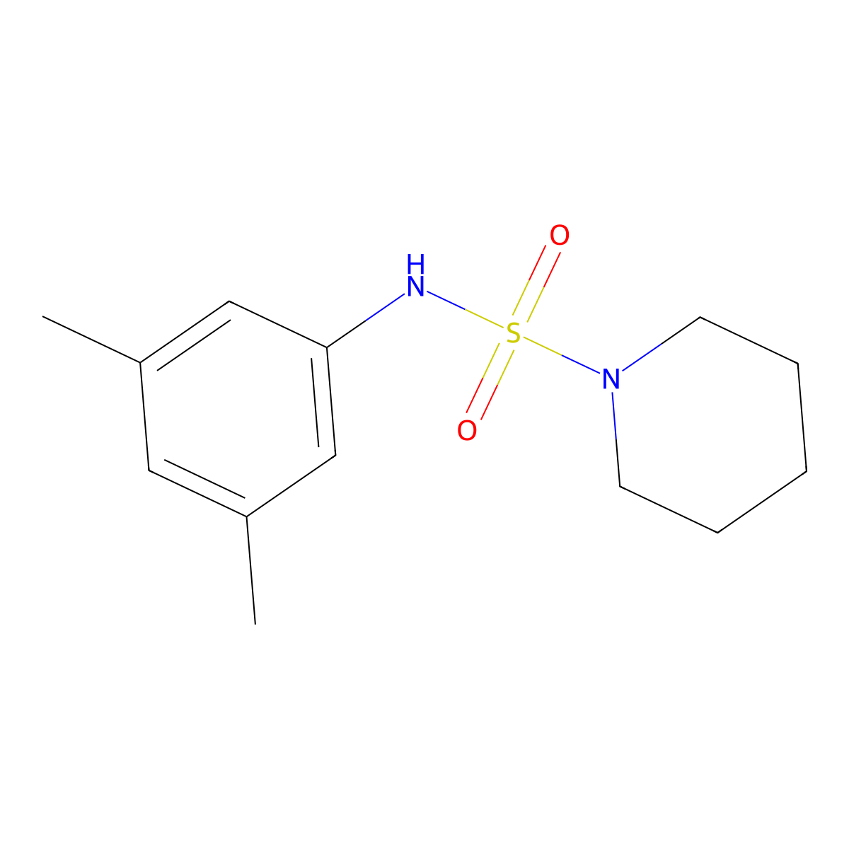 N-(3,5-dimethylphenyl)piperidine-1-sulfonamide molecular structure, CAS 838893-29-1