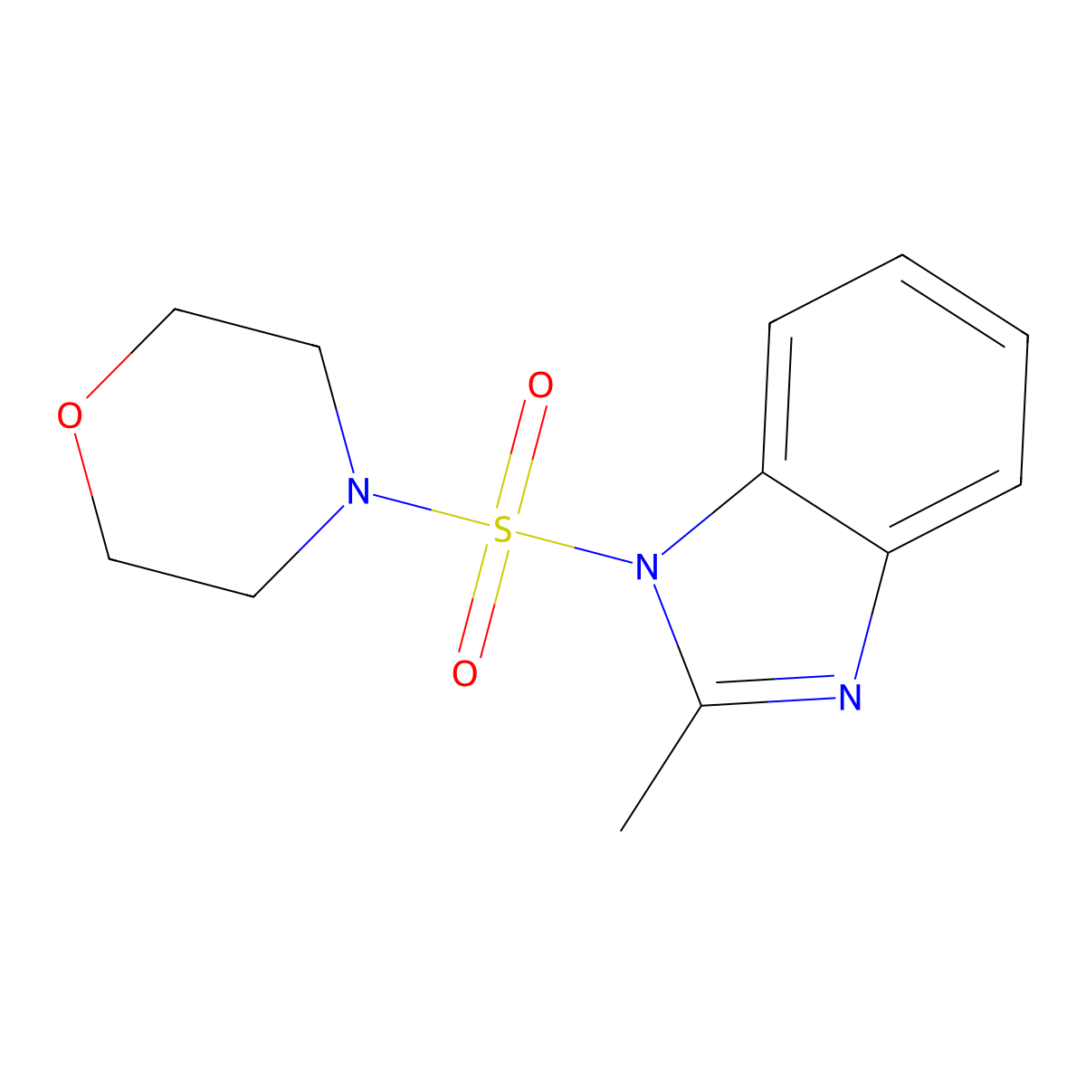 4-(2-Methylbenzimidazol-1-yl)sulfonylmorpholine molecular structure, CAS 838894-34-1