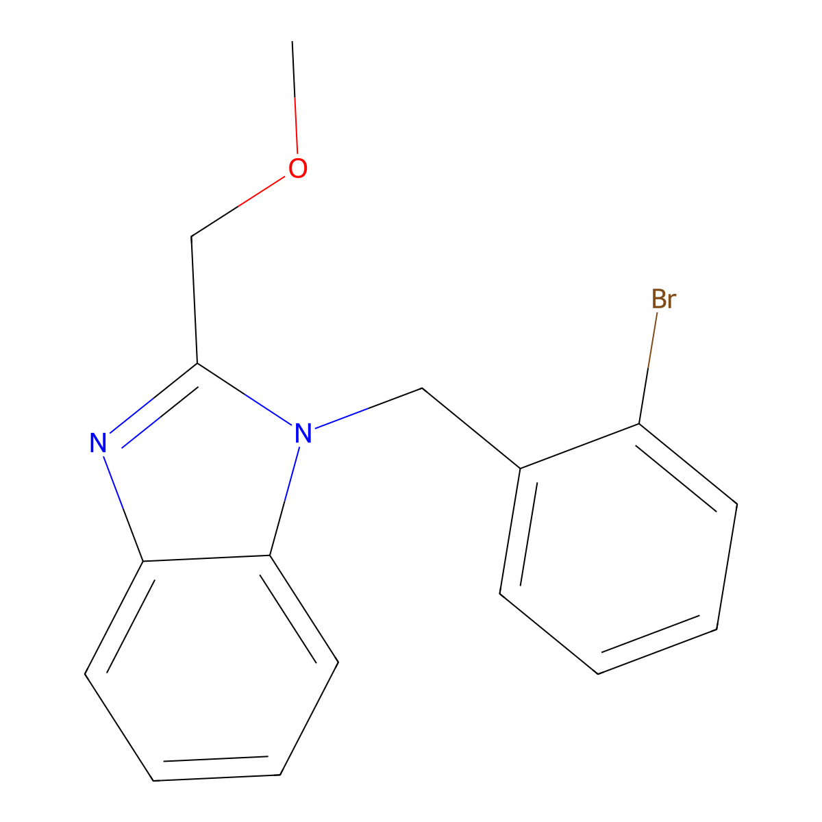 1-[(2-Bromophenyl)methyl]-2-(methoxymethyl)benzimidazole molecular structure, CAS 838894-59-0