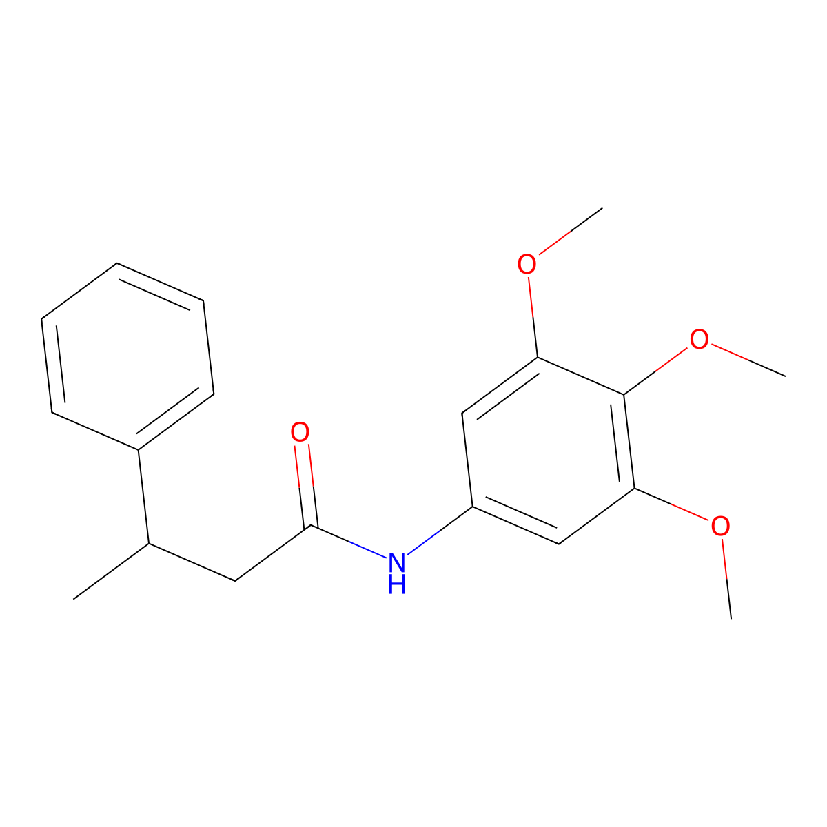 3-phenyl-N-(3,4,5-trimethoxyphenyl)butanamide molecular structure, CAS 838894-84-1