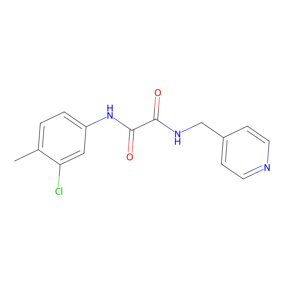 N1-(3-chloro-4-methylphenyl)-N2-(pyridin-4-ylmethyl)oxalamide molecular structure, CAS 838895-06-0