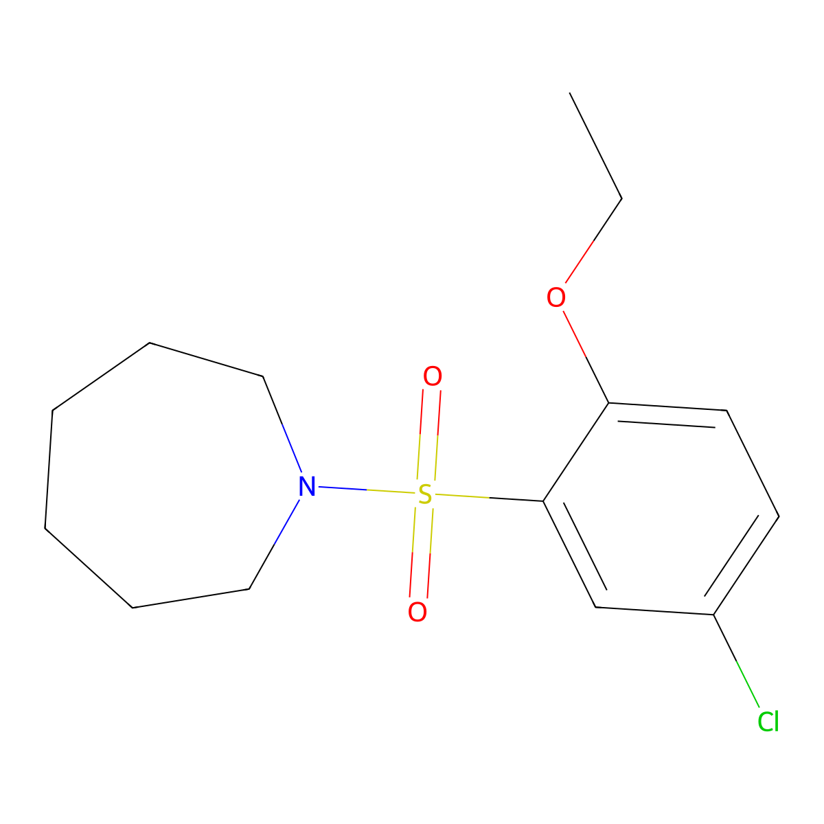 1-[(5-Chloro-2-ethoxyphenyl)sulfonyl]azepane molecular structure, CAS 838895-14-0