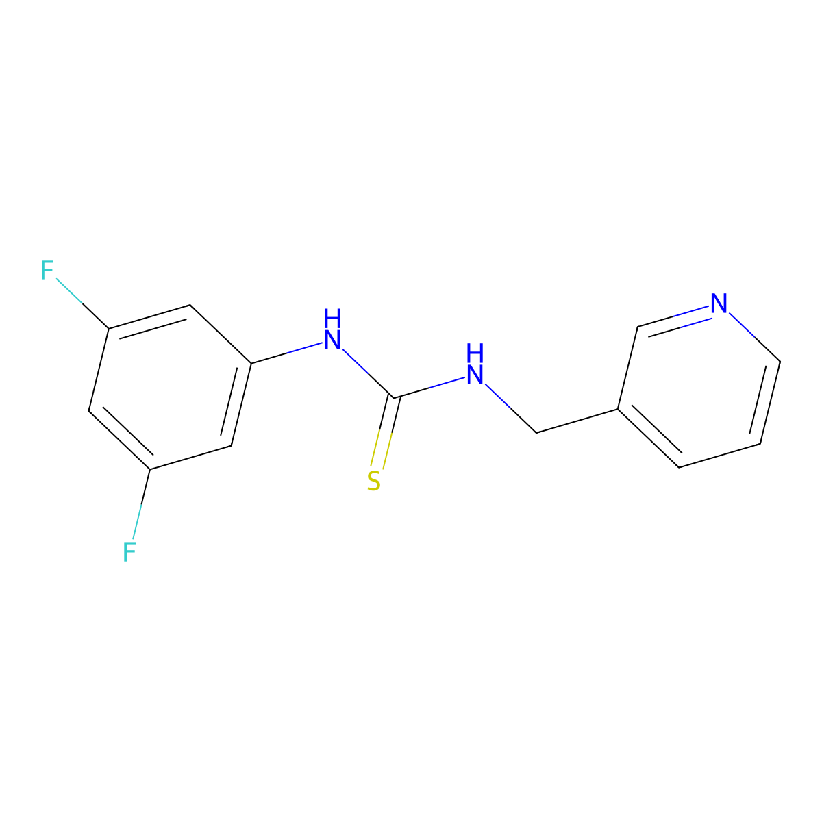 1-(3,5-Difluorophenyl)-3-(pyridin-3-ylmethyl)thiourea molecular structure, CAS 838895-38-8