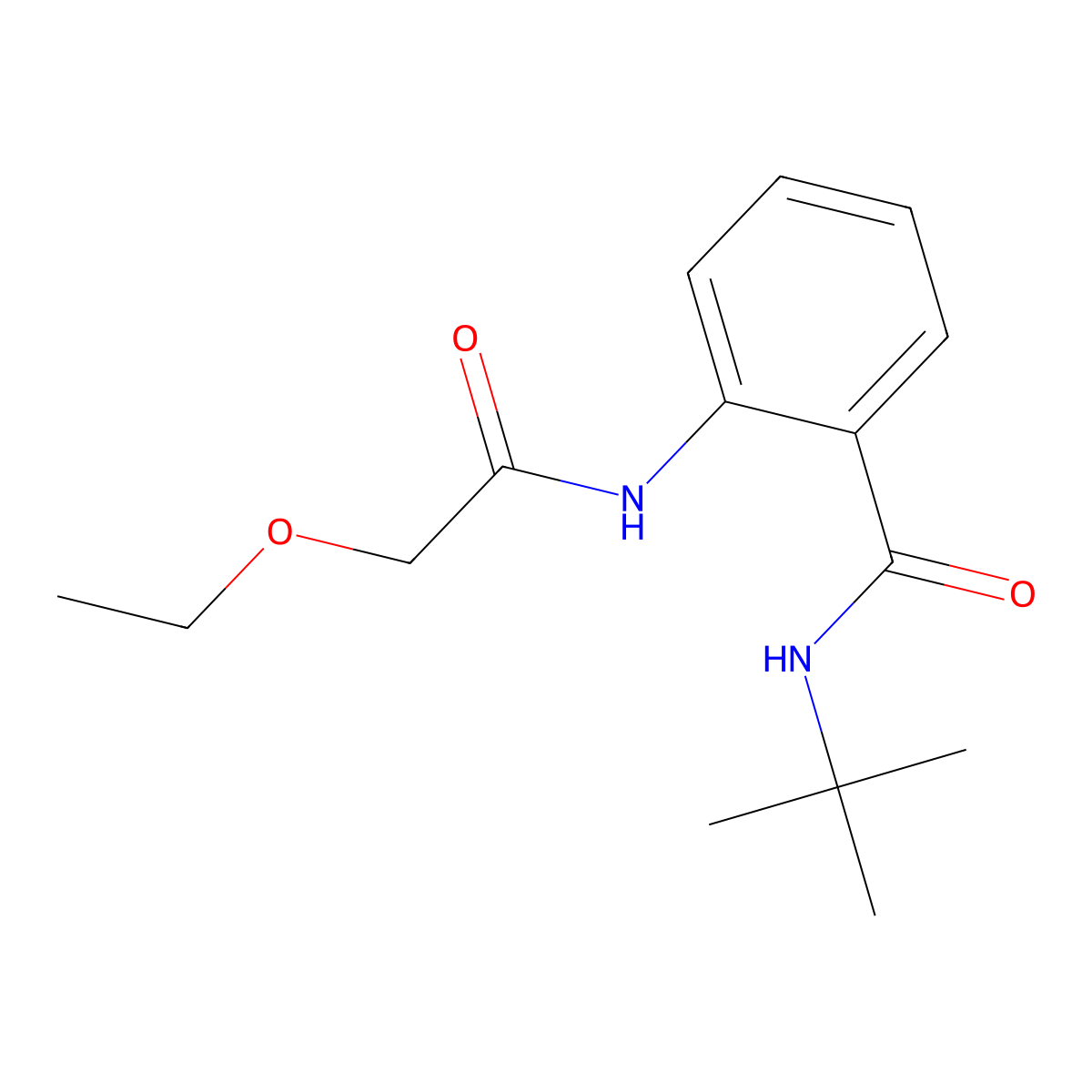 N-tert-butyl-2-[(2-ethoxyacetyl)amino]benzamide molecular structure, CAS 838895-86-6