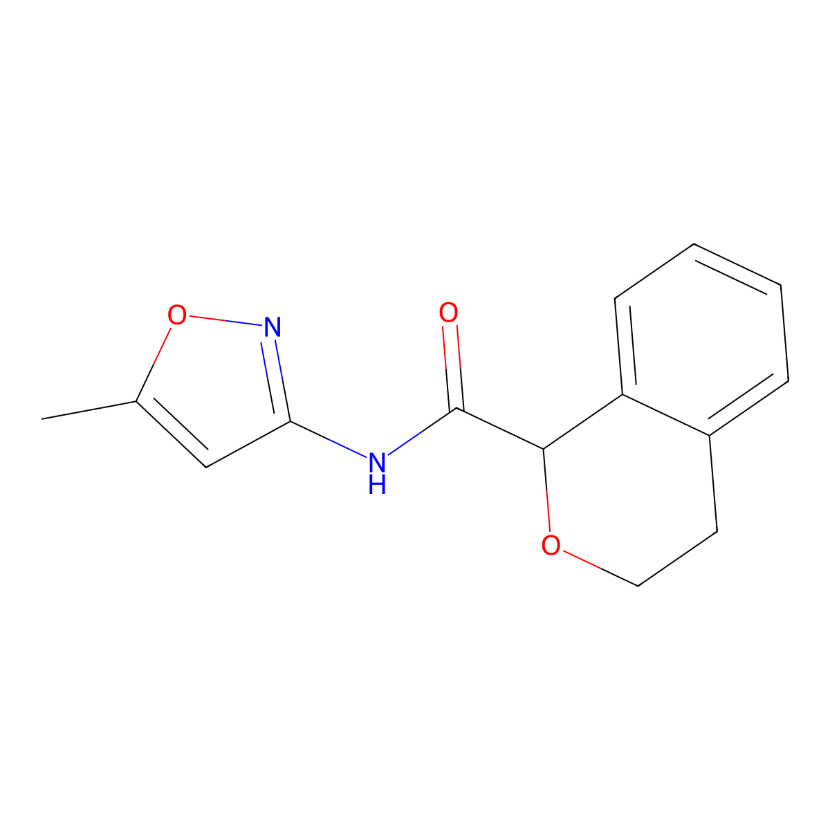 N-(5-Methylisoxazol-3-yl)isochroman-1-carboxamide molecular structure, CAS 838896-06-3