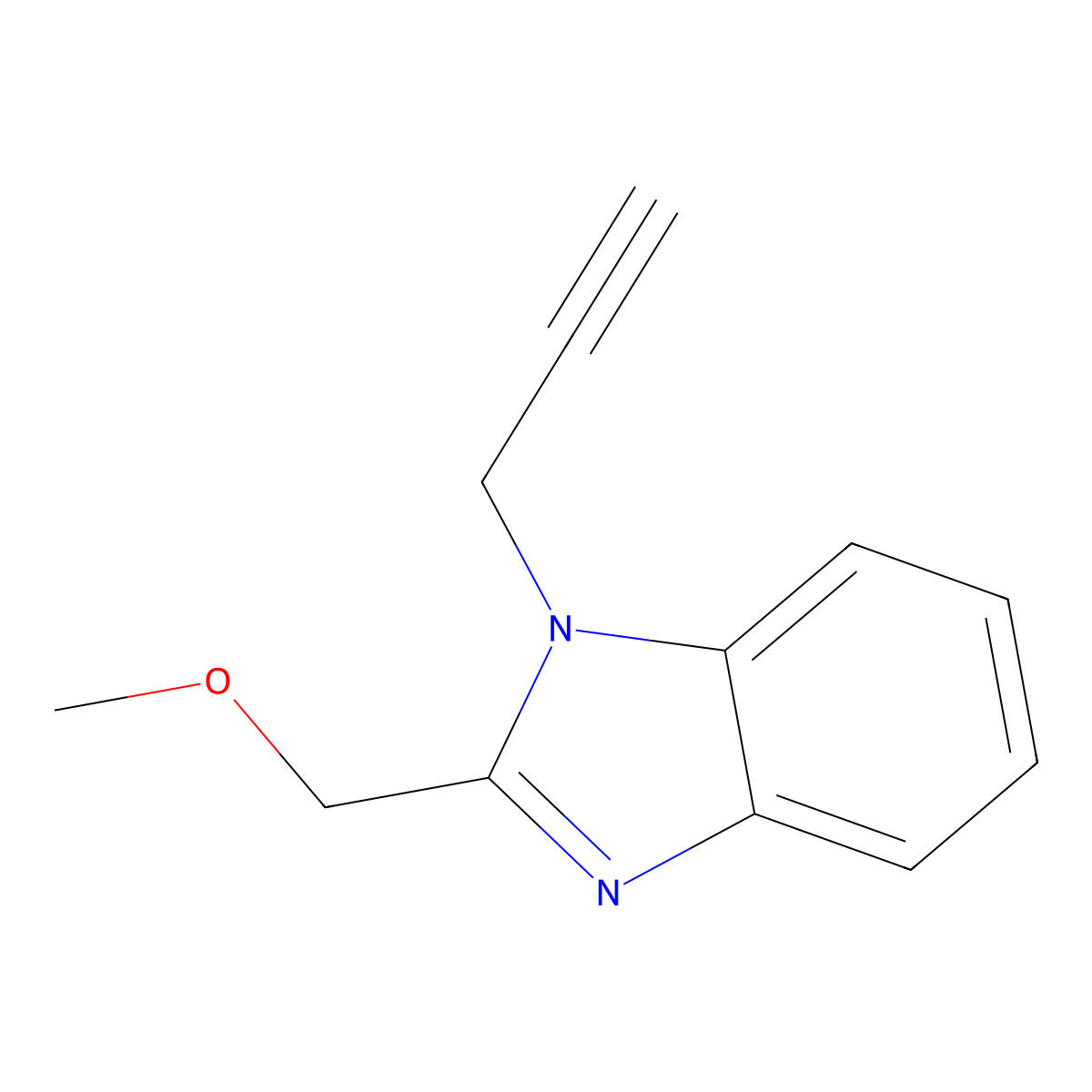 2-(Methoxymethyl)-1-prop-2-ynylbenzimidazole molecular structure, CAS 838896-13-2
