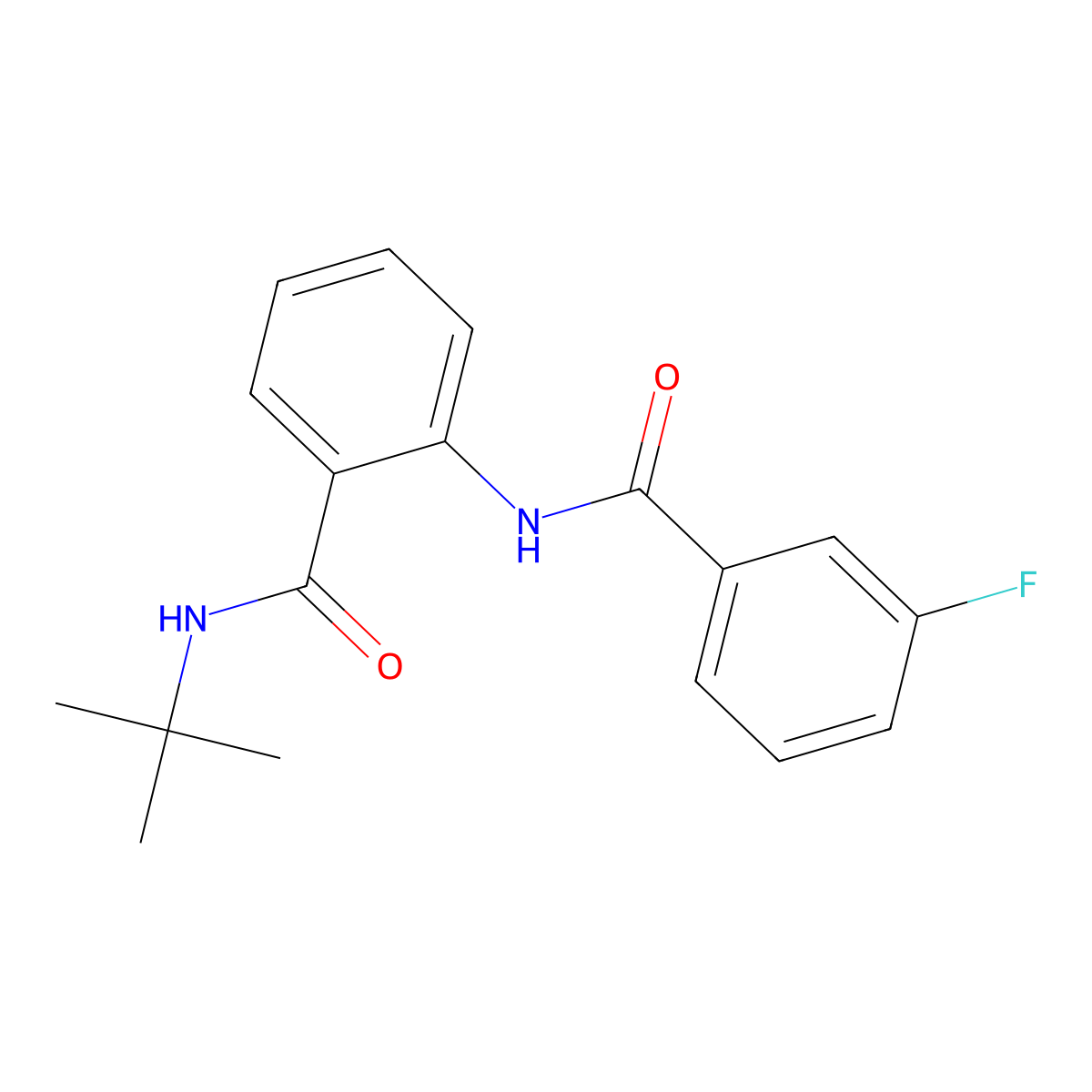 N-tert-butyl-2-[(3-fluorobenzoyl)amino]benzamide molecular structure, CAS 838896-57-4
