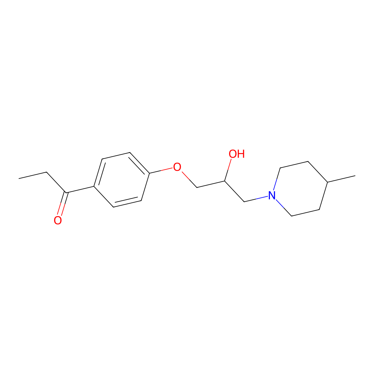 1-{4-[2-Hydroxy-3-(4-methylpiperidyl)propoxy]phenyl}propan-1-one molecular structure, CAS 838896-93-8