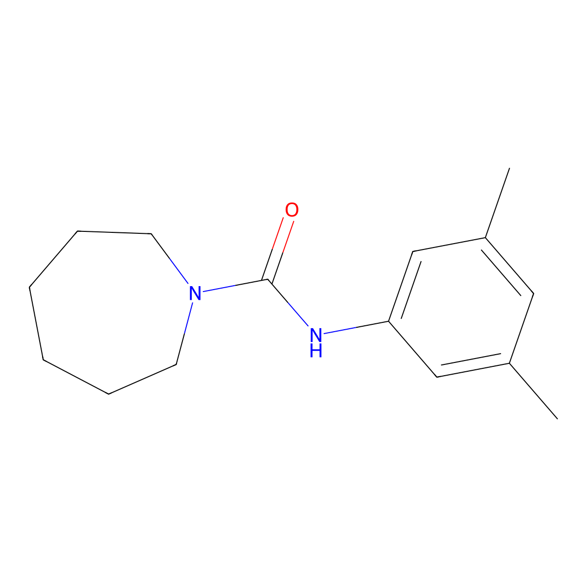 N-(3,5-dimethylphenyl)azepane-1-carboxamide molecular structure, CAS 838897-18-0