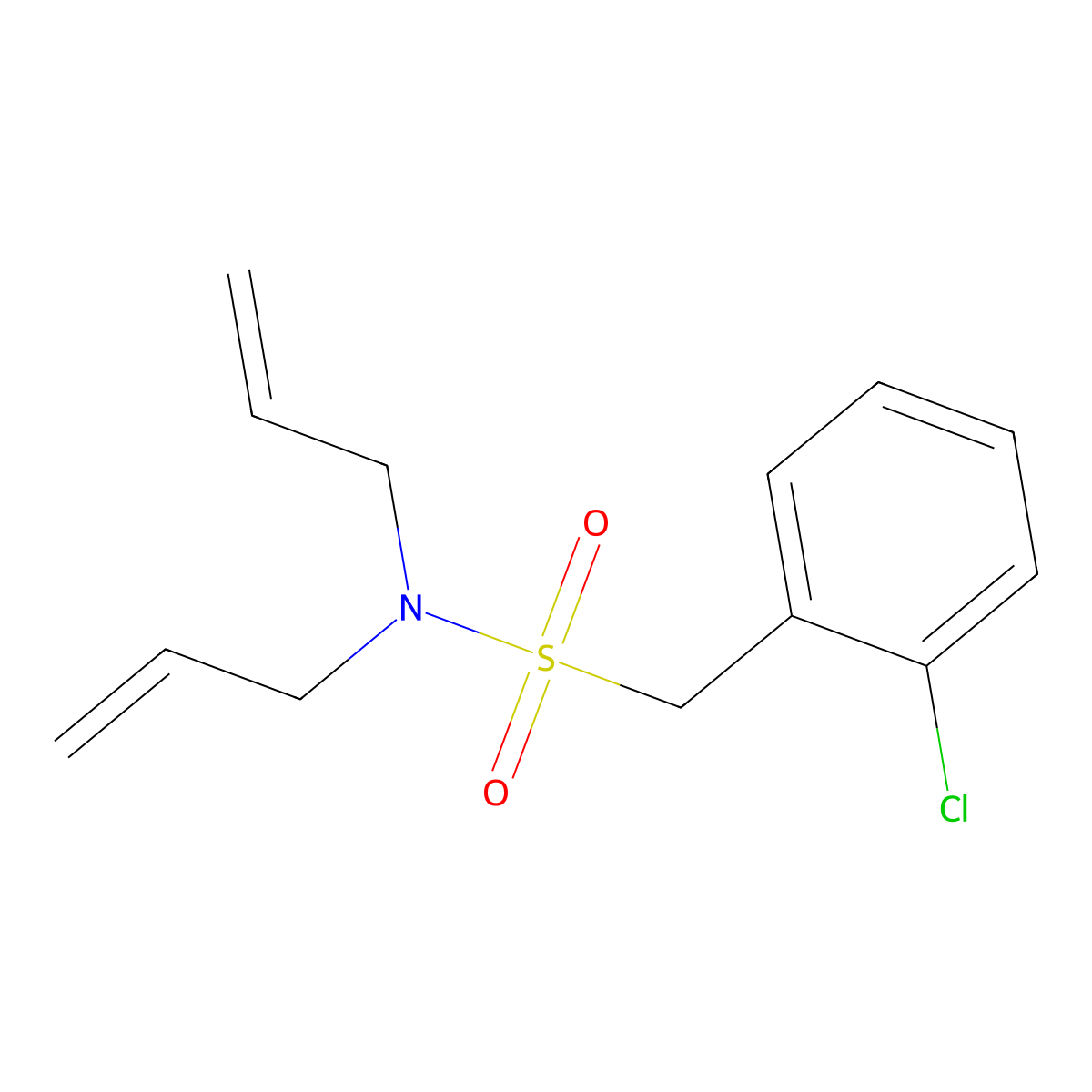 1-(2-chlorophenyl)-N,N-bis(prop-2-enyl)methanesulfonamide molecular structure, CAS 838897-44-2