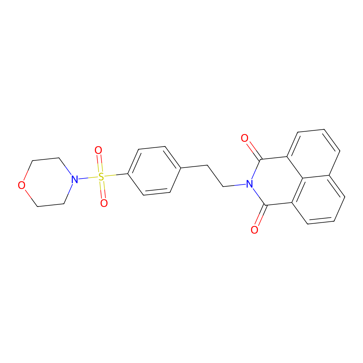 2-(4-(morpholinosulfonyl)phenethyl)-1H-benzo[de]isoquinoline-1,3(2H)-dione molecular structure, CAS 838898-11-6