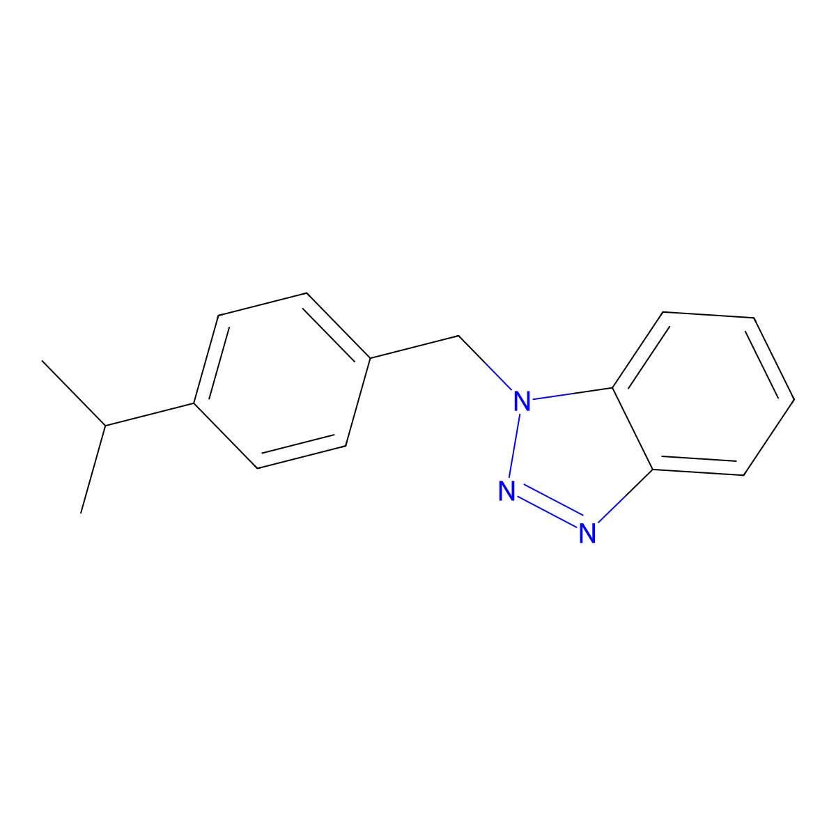 1-(4-isopropylbenzyl)-1H-benzo[d][1,2,3]triazole molecular structure, CAS 838898-24-1