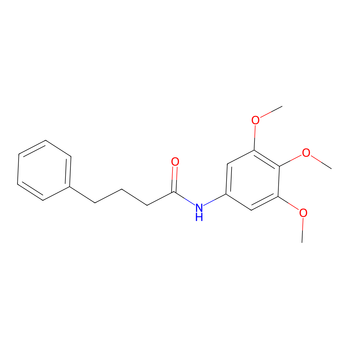 4-phenyl-N-(3,4,5-trimethoxyphenyl)butanamide molecular structure, CAS 838898-64-9
