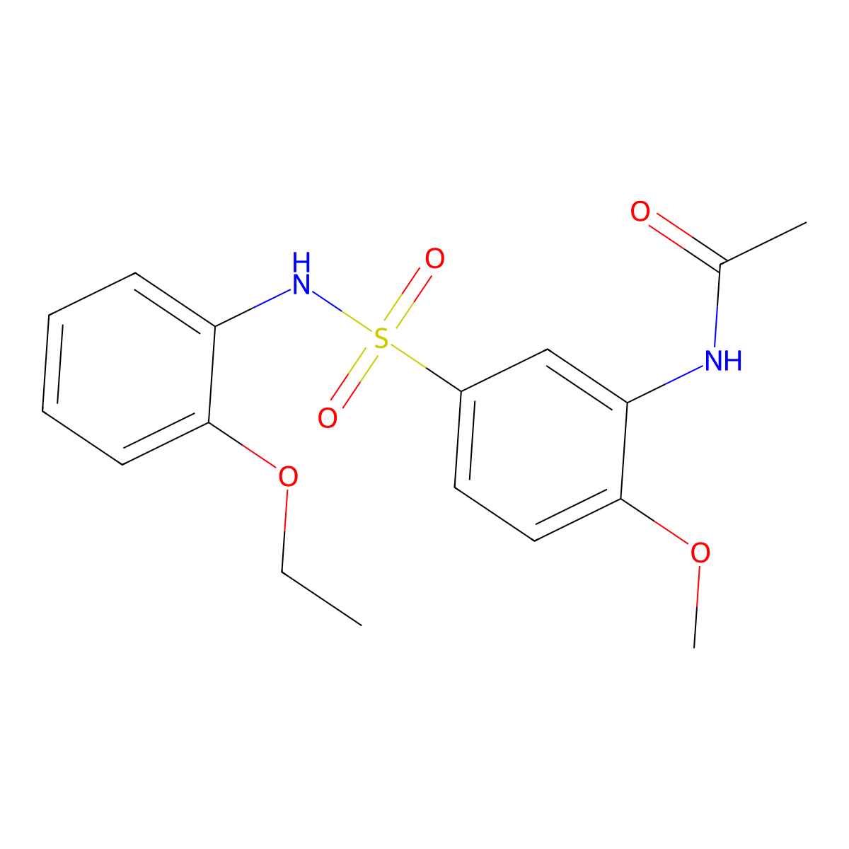 N-[5-[(2-ethoxyphenyl)sulfamoyl]-2-methoxyphenyl]acetamide molecular structure, CAS 838898-71-8