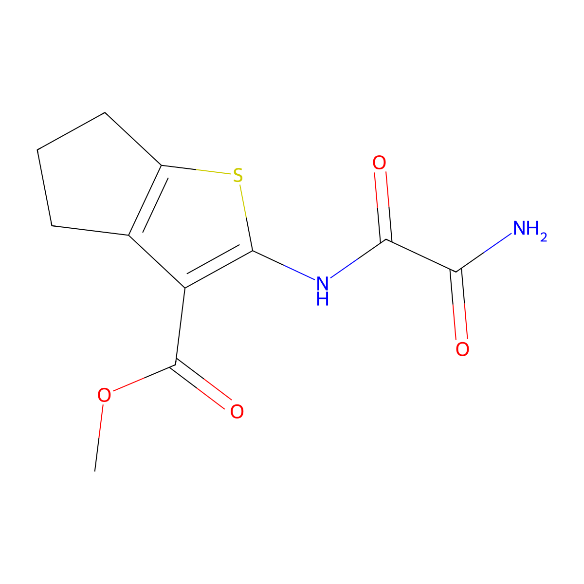 methyl 2-(oxamoylamino)-5,6-dihydro-4H-cyclopenta[b]thiophene-3-carboxylate molecular structure, CAS 838898-86-5