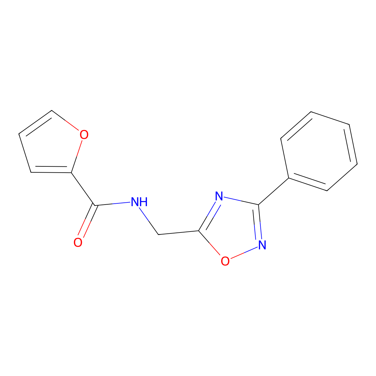 N-[(3-phenyl-1,2,4-oxadiazol-5-yl)methyl]furan-2-carboxamide molecular structure, CAS 838899-02-8