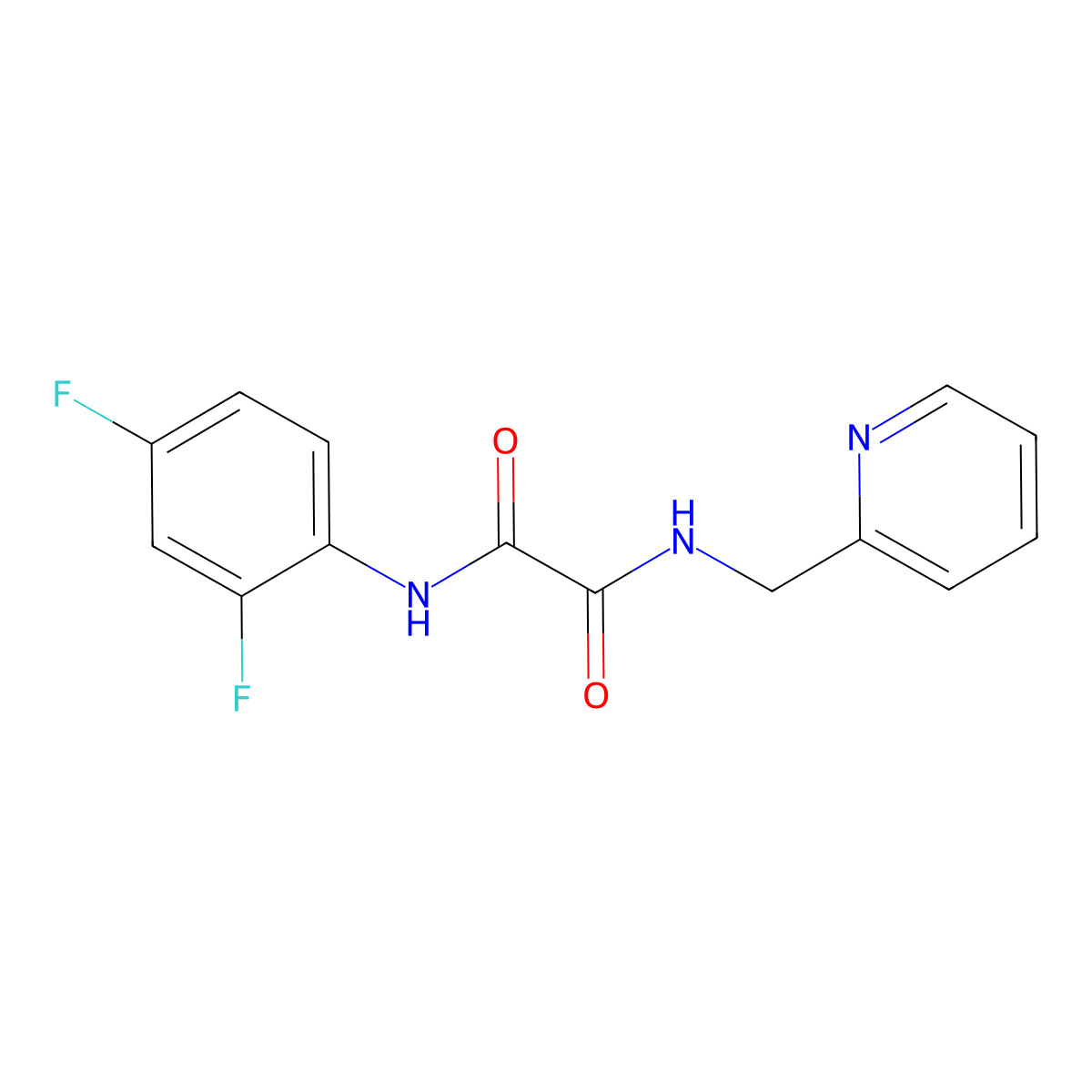 N'-(2,4-difluorophenyl)-N-(pyridin-2-ylmethyl)oxamide molecular structure, CAS 838899-15-3