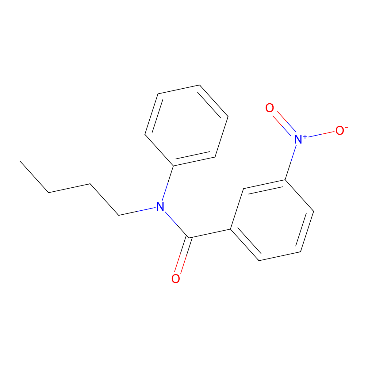 N-butyl-3-nitro-N-phenylbenzamide molecular structure, CAS 838899-27-7