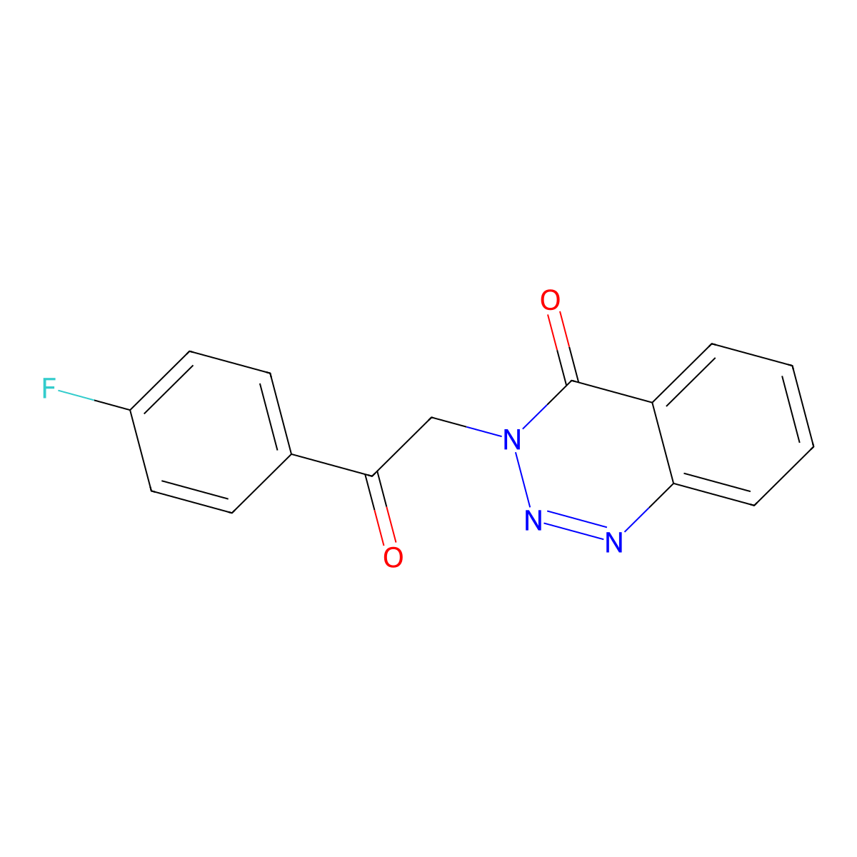 3-[2-(4-Fluorophenyl)-2-oxoethyl]-1,2,3-benzotriazin-4-one molecular structure, CAS 838899-39-1