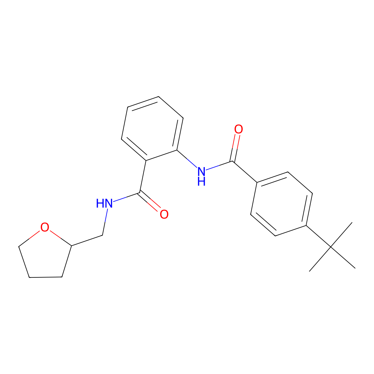 2-[(4-tert-butylbenzoyl)amino]-N-(oxolan-2-ylmethyl)benzamide molecular structure, CAS 838899-47-1