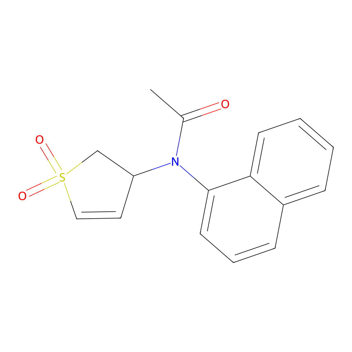N-(1,1-dioxido-2,3-dihydrothiophen-3-yl)-N-(naphthalen-1-yl)acetamide molecular structure, CAS 838899-52-8