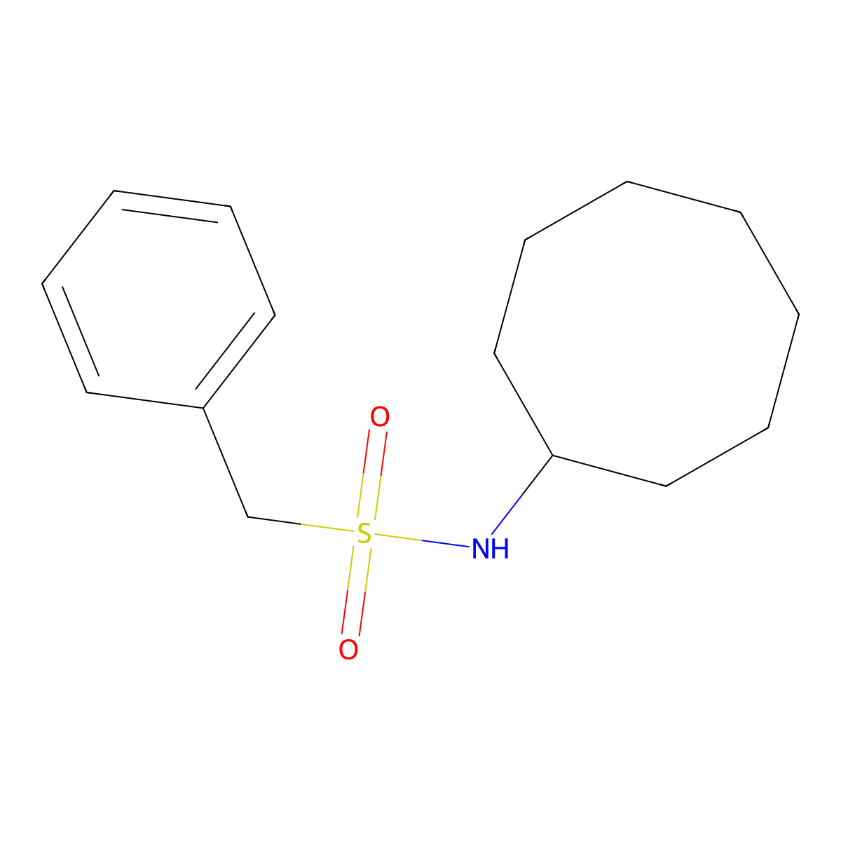 N-cyclooctyl-1-phenylmethanesulfonamide molecular structure, CAS 838899-69-7
