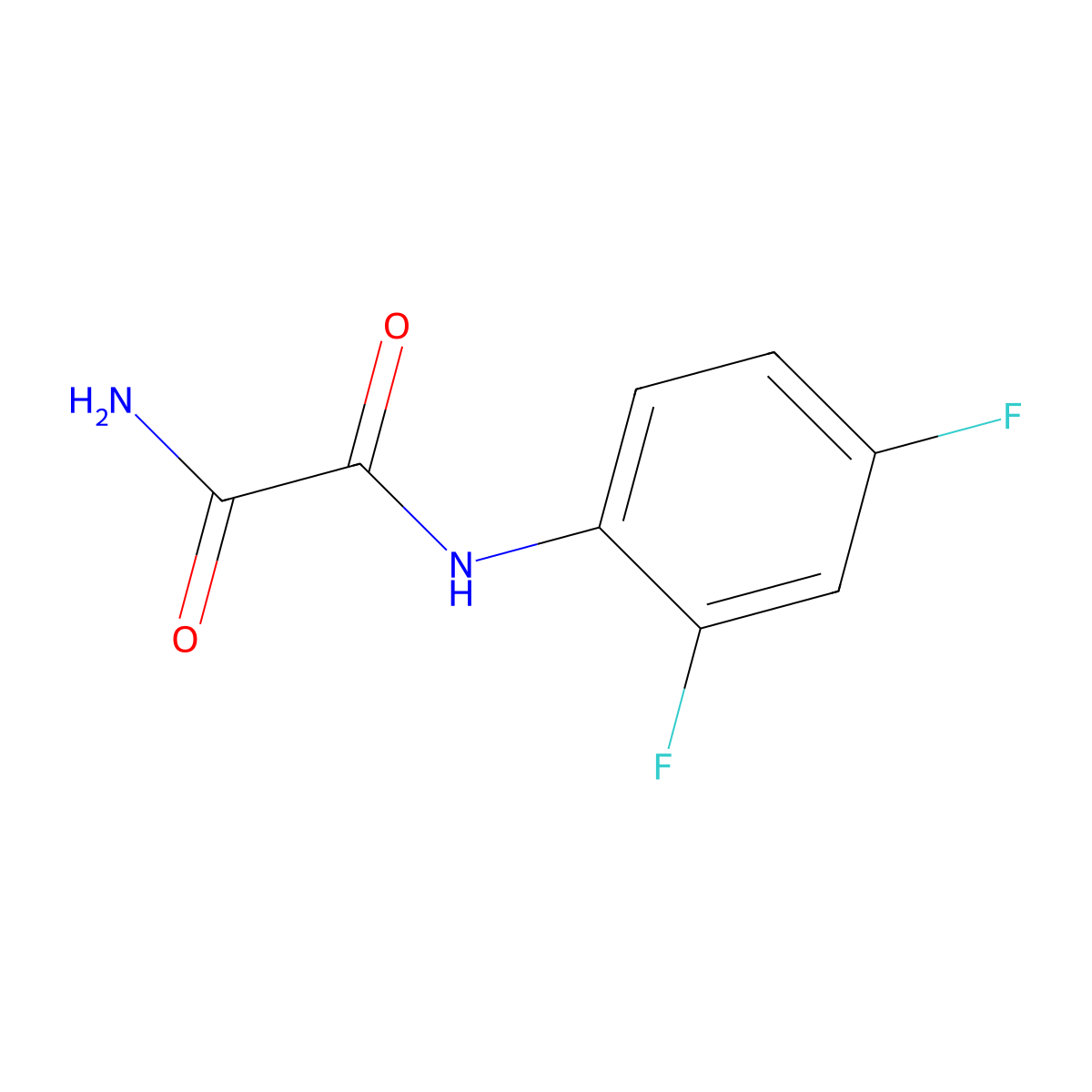 N'-(2,4-difluorophenyl)oxamide molecular structure, CAS 838900-61-1