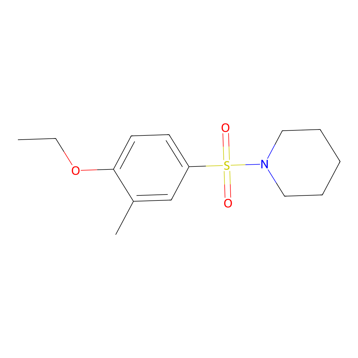 1-(4-Ethoxy-3-methylphenyl)sulfonylpiperidine molecular structure, CAS 838900-87-1