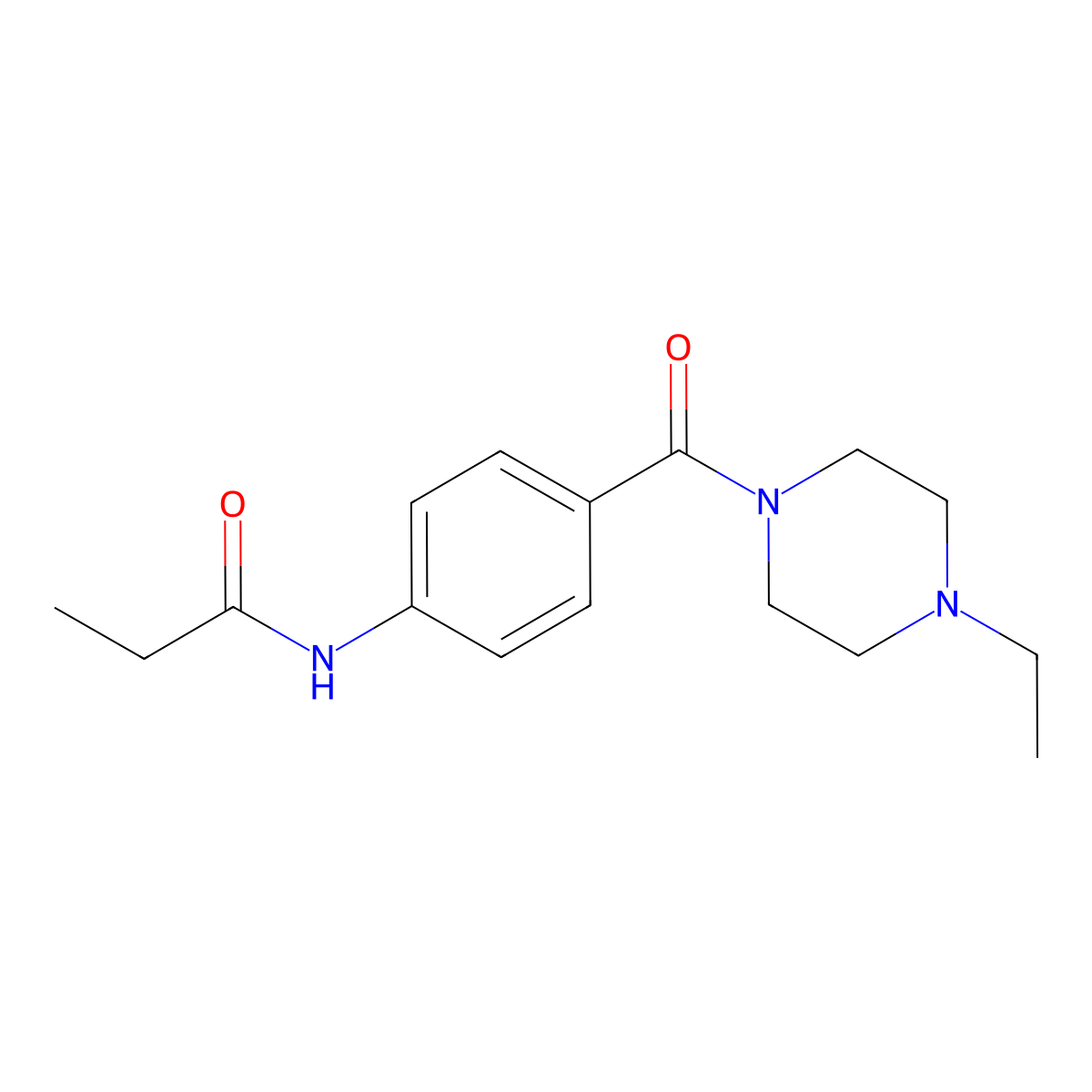 N-[4-(4-ethylpiperazine-1-carbonyl)phenyl]propanamide molecular structure, CAS 838900-88-2