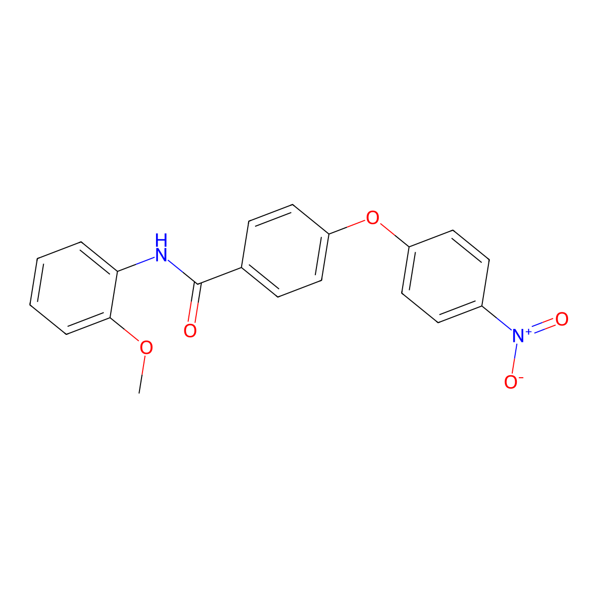N-(2-methoxyphenyl)-4-(4-nitrophenoxy)benzamide molecular structure, CAS 838901-13-6