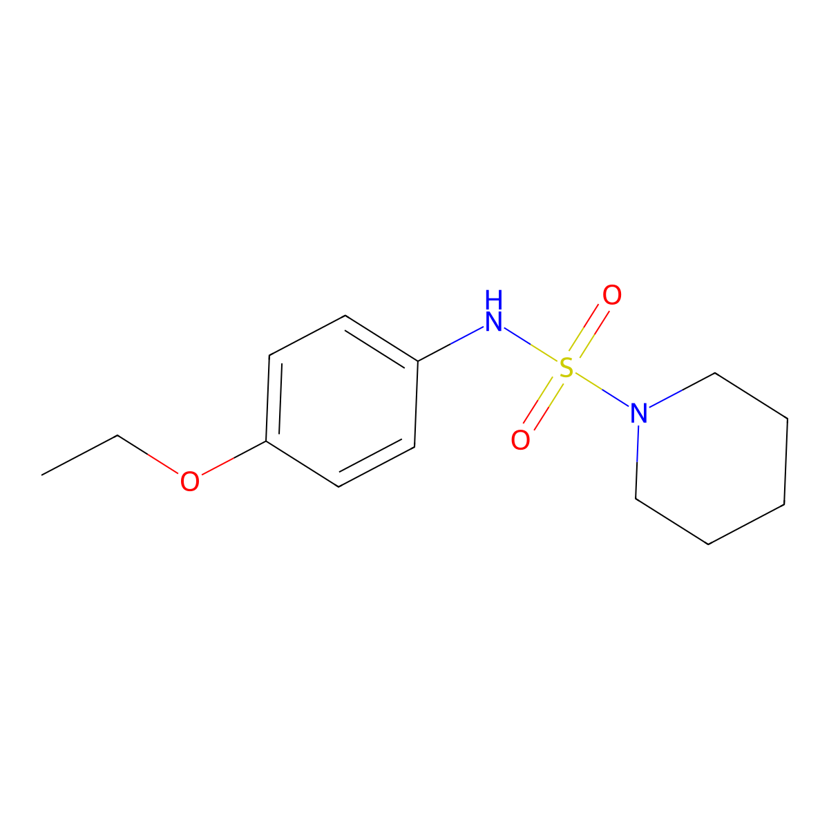 N-(4-ethoxyphenyl)piperidine-1-sulfonamide molecular structure, CAS 838901-19-2