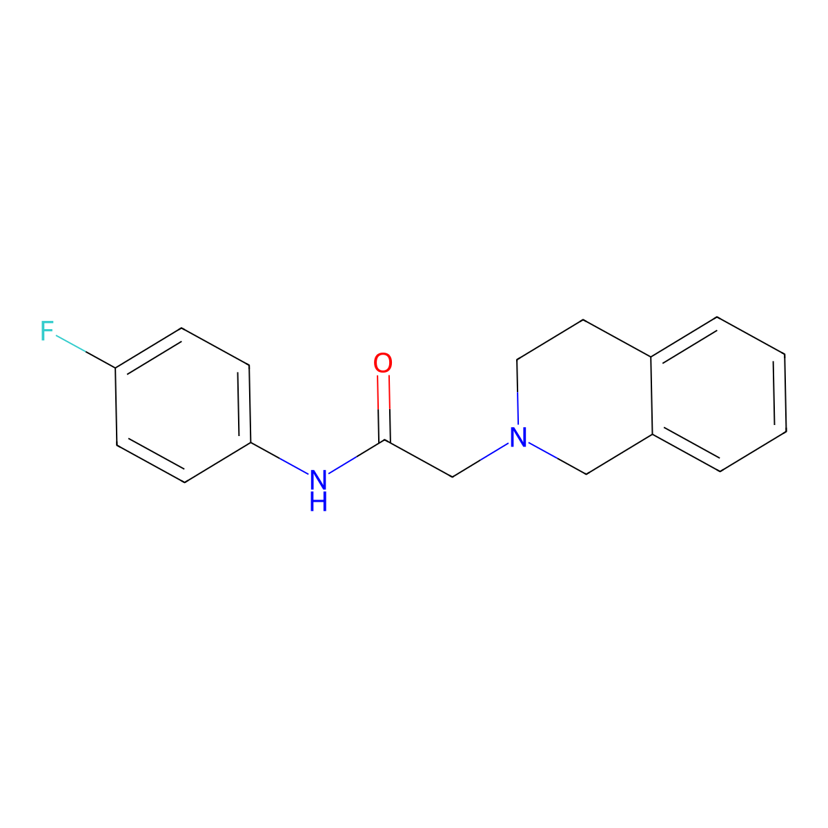 2-(3,4-dihydro-1H-isoquinolin-2-yl)-N-(4-fluorophenyl)acetamide molecular structure, CAS 838901-25-0