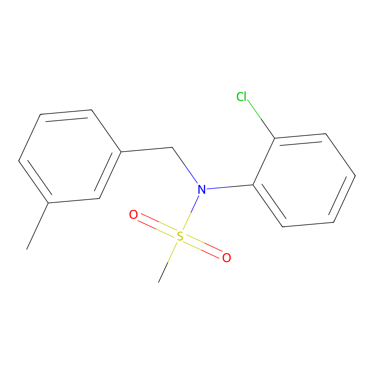 N-(2-chlorophenyl)-N-(3-methylbenzyl)methanesulfonamide molecular structure, CAS 838901-36-3