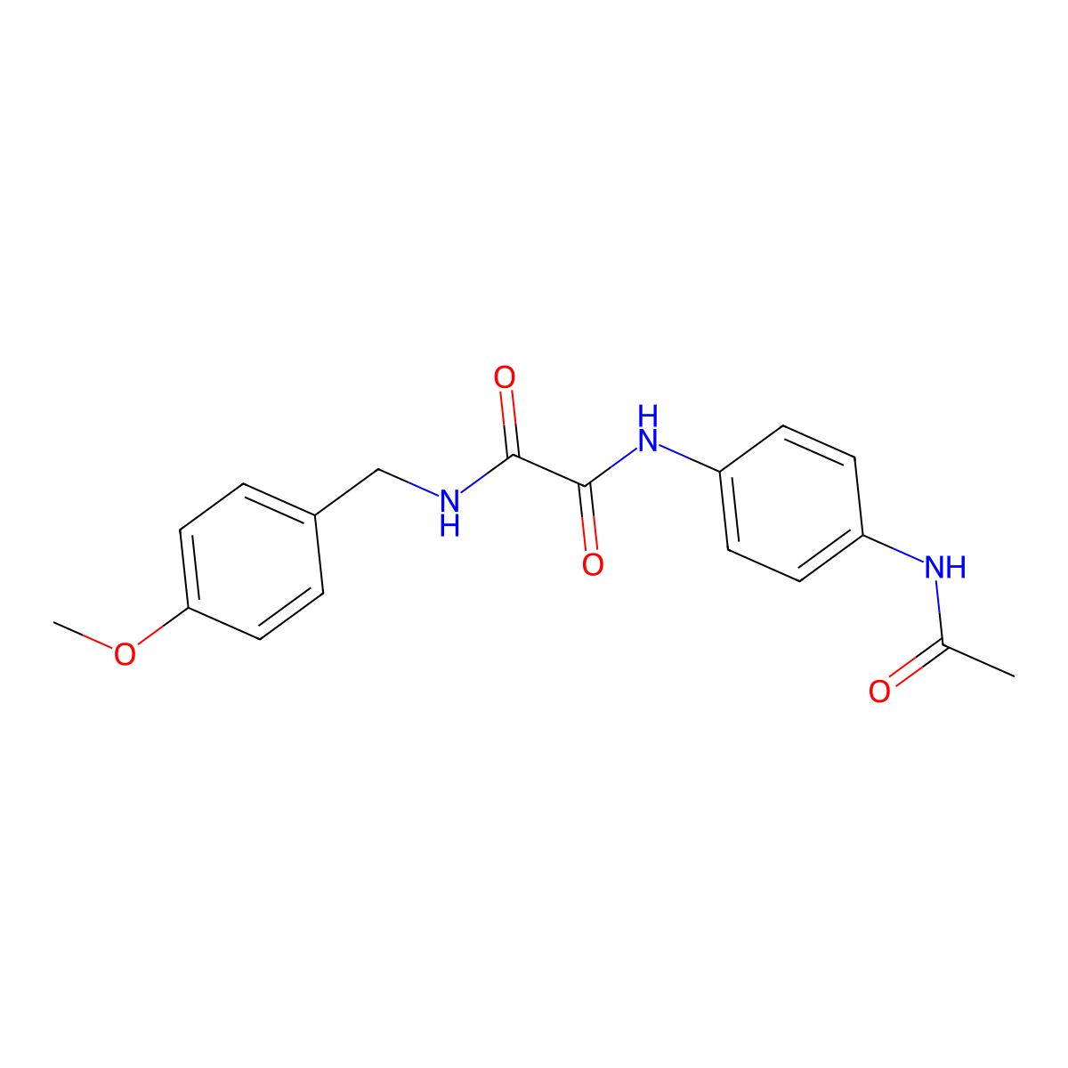 N1-(4-acetamidophenyl)-N2-(4-methoxybenzyl)oxalamide molecular structure, CAS 838901-61-4